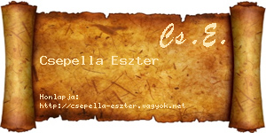 Csepella Eszter névjegykártya